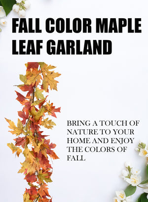 Natural-Looking Maple Leaf Garland, In 2 Colors