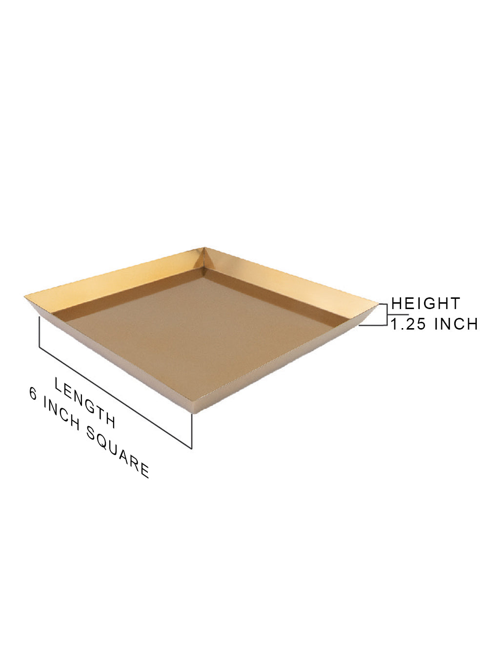 Gold Square Tray, in 2 Sizes