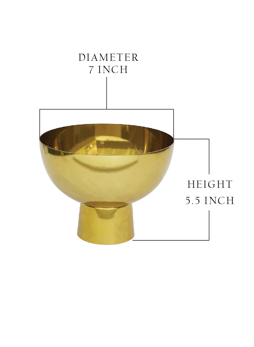 Gold Compote Bowl, in 2 Sizes