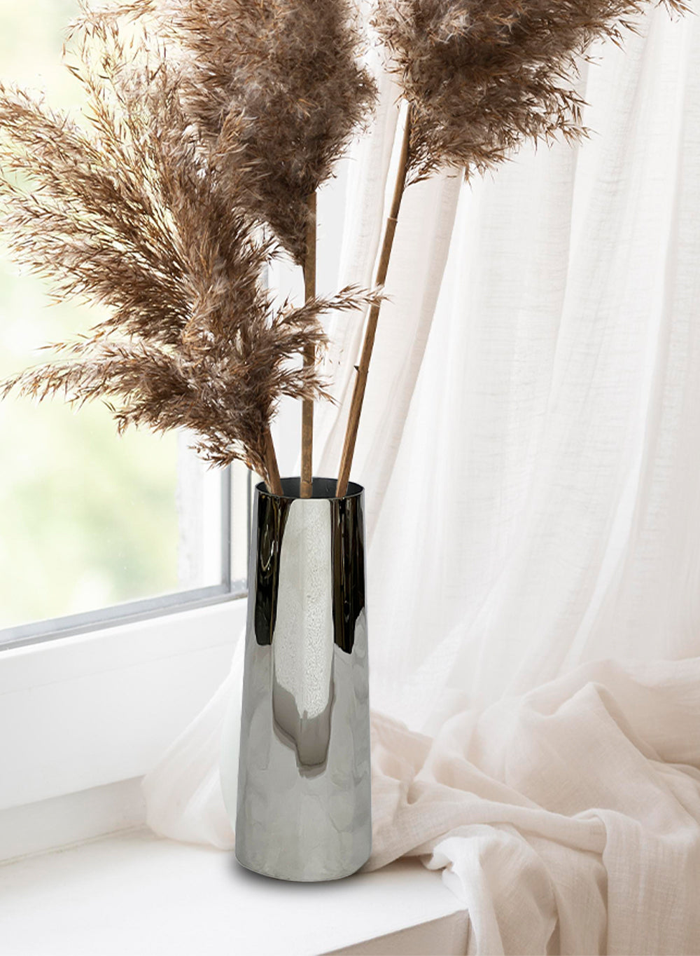 Metal Flower Vase, in 2 Colors & Sizes