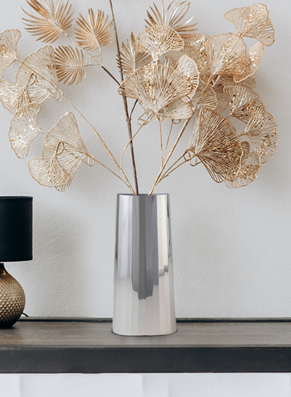 Metal Flower Vase, in 2 Colors & Sizes