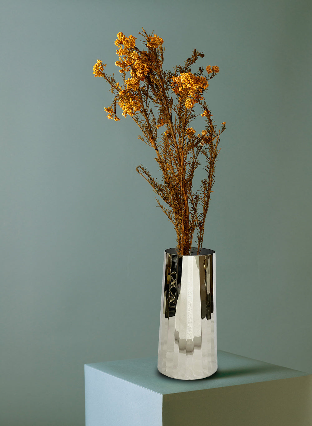 Metal Flower Vase, in 2 Colors & Sizes