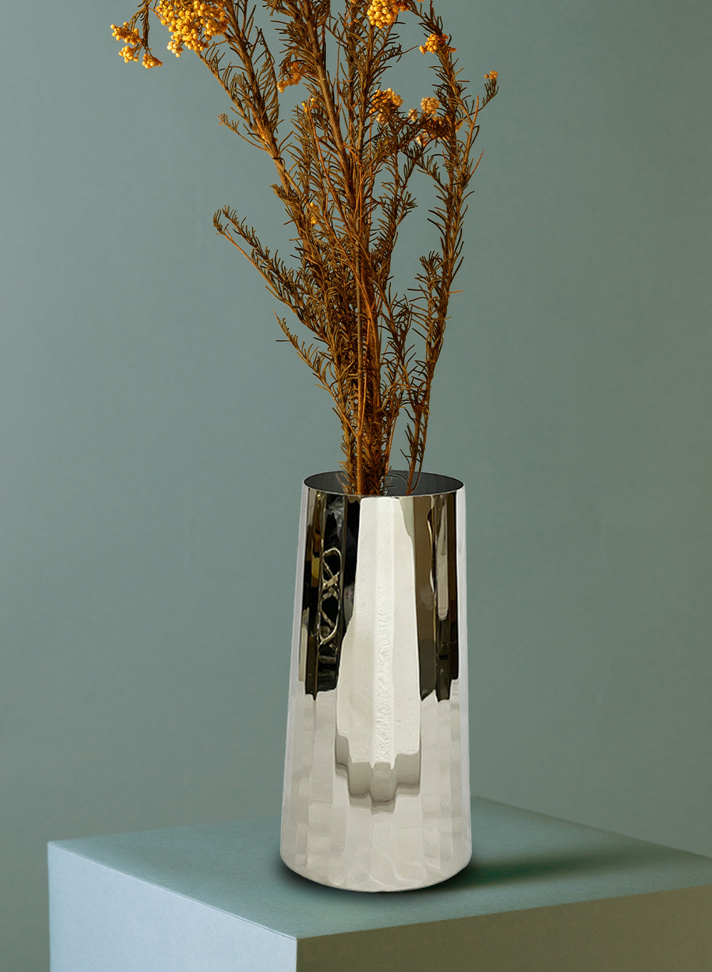 Metal Flower Vase, in 2 Colors & Sizes