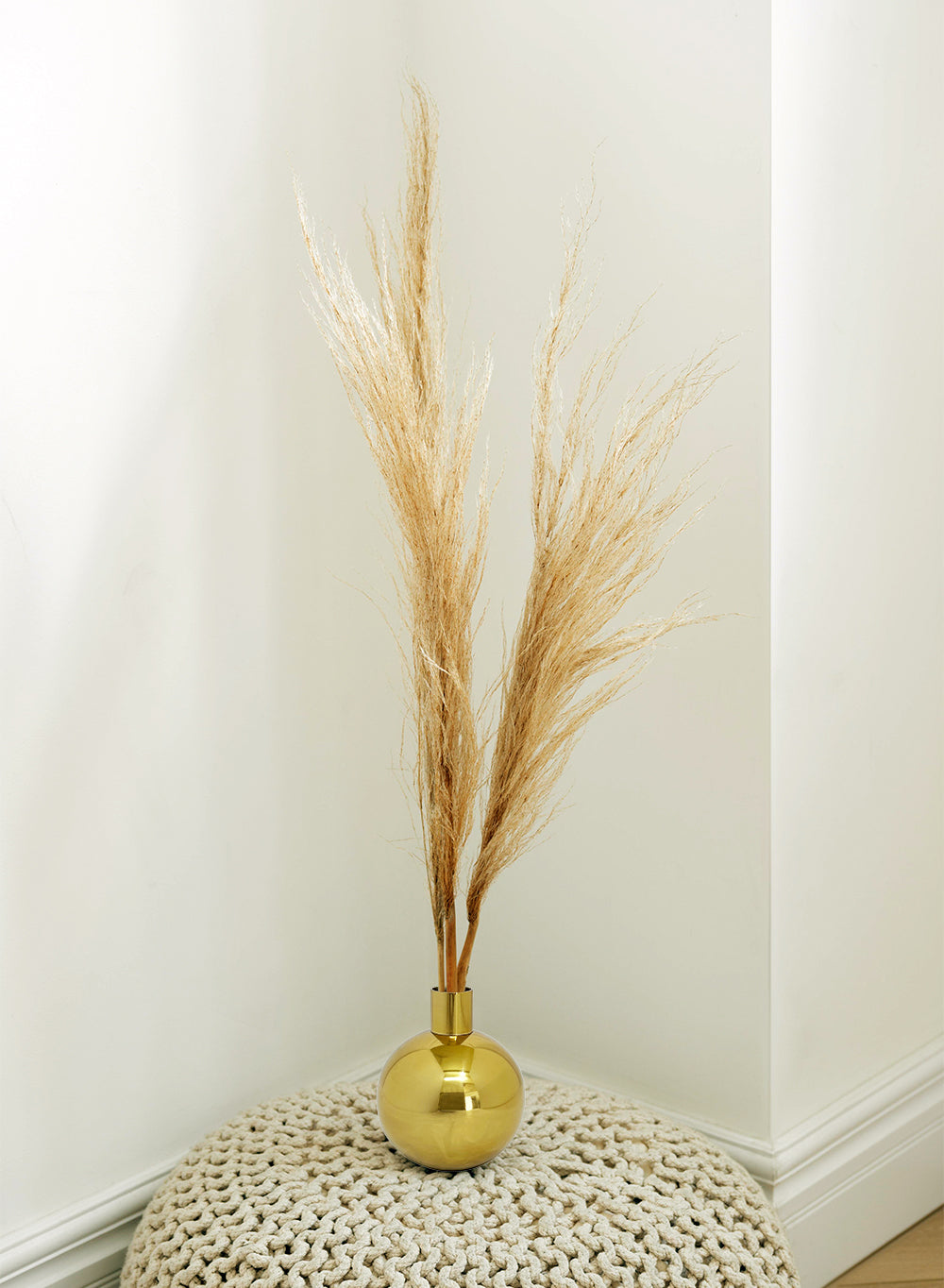 Shiny Gold Ball Bud Vase, 3.5" Diameter & 4.5" Tall