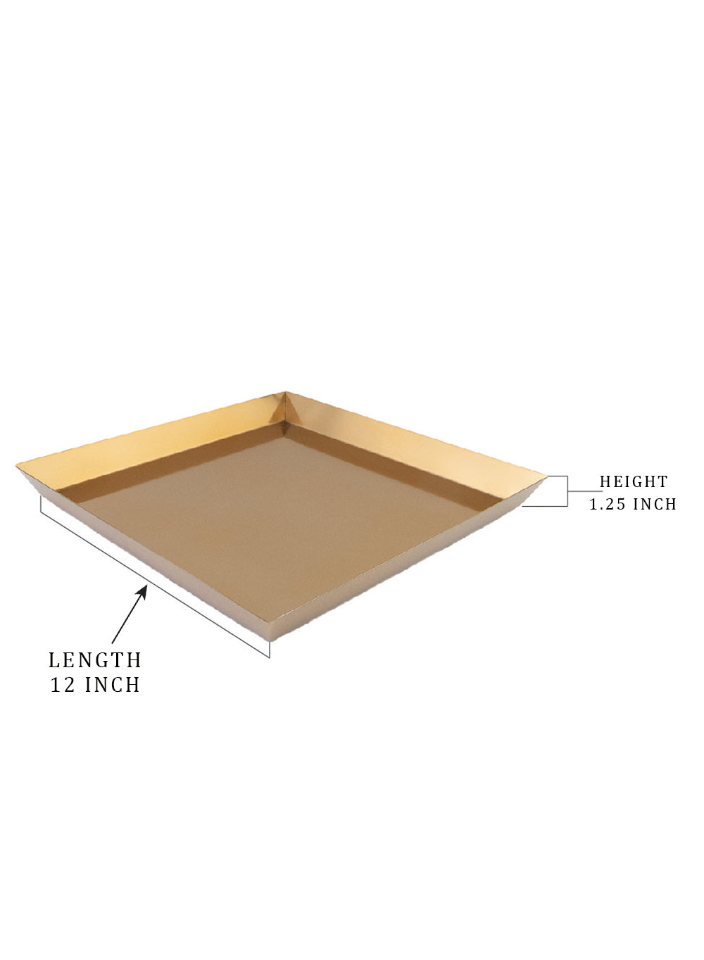 Gold Square Tray, in 2 Sizes