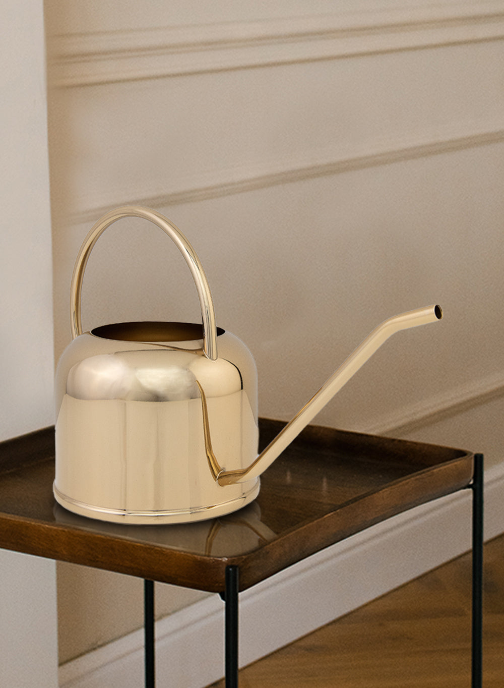 Gold Metal Watering Can, 14.75" Long, 4" Wide & 9" Tall