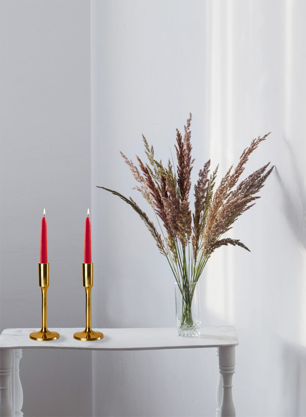 Sleek Gold Candlestick Holder, in 2 Sizes