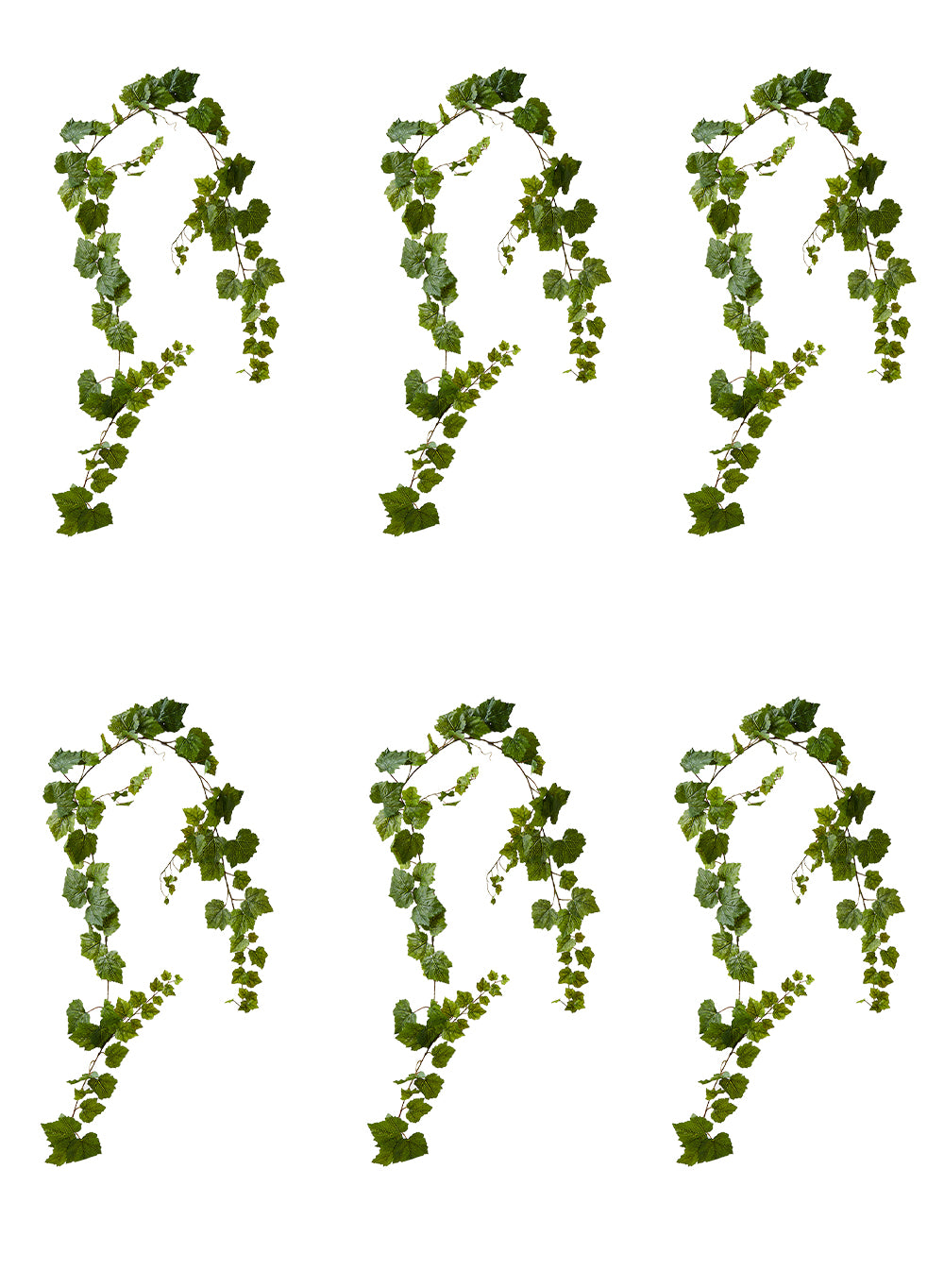 72" Artificial Silk Grape Ivy Garland, Pack of 6