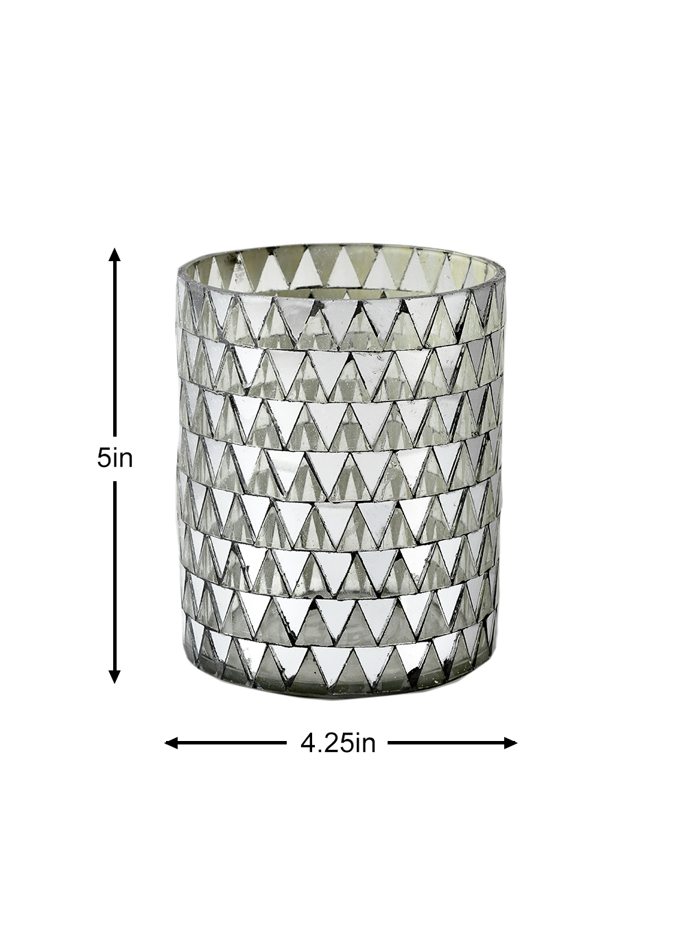 Mosaic Glass Candleholder, in 2 Sizes