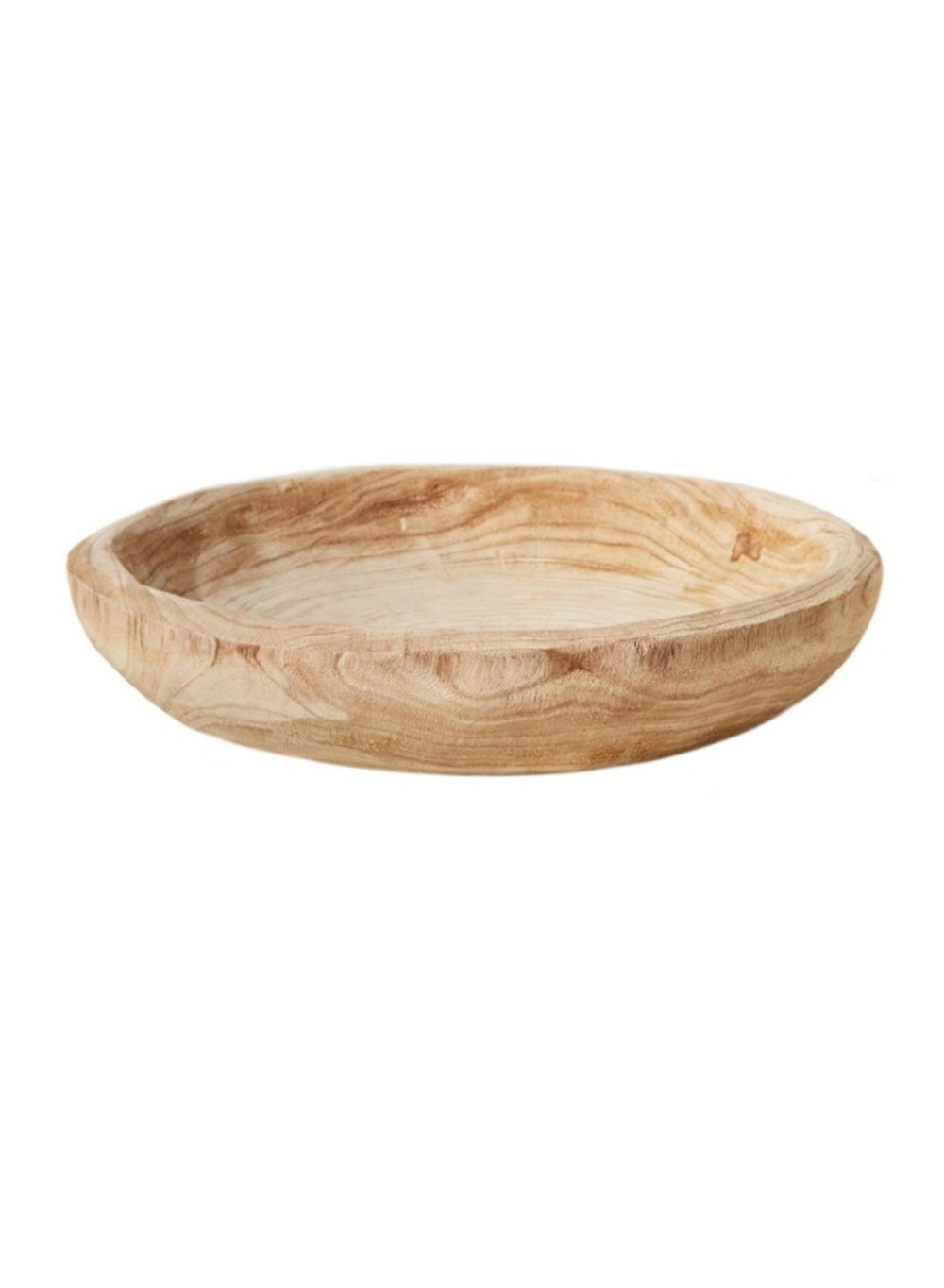 Round Decorative Paulownia Wood Tray, in 2 Sizes