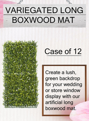 Faux Boxwood Wall Panels, Pack of 12