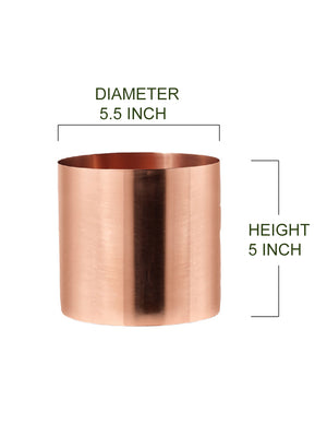 Shiny Copper Cylinder Vase, Available in 2 Sizes
