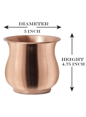 5" Copper Plated Curvy Flower Vase