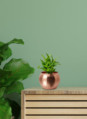 4.75" Copper Plated Fishbowl Vase