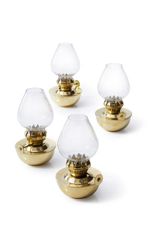 Vintage Oil Lamp, Brass, in 2 Sizes