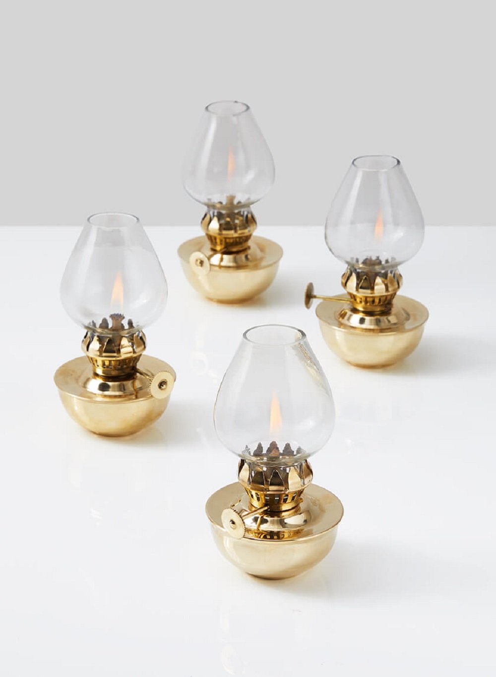 Vintage Oil Lamp Brass and Glass  Available Online – Serene Spaces Living