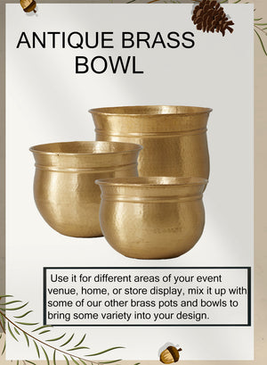 Antique Brass Hammered Bowl, Sold as KIT Set of 2 or 3