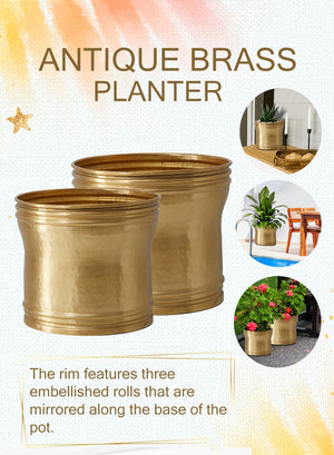Brass Planter, KIT Set-1 Small & 1 Large