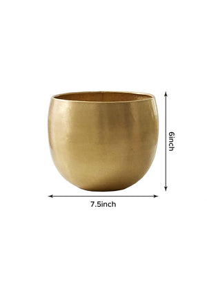 Antiqued Hammered Brass Planters