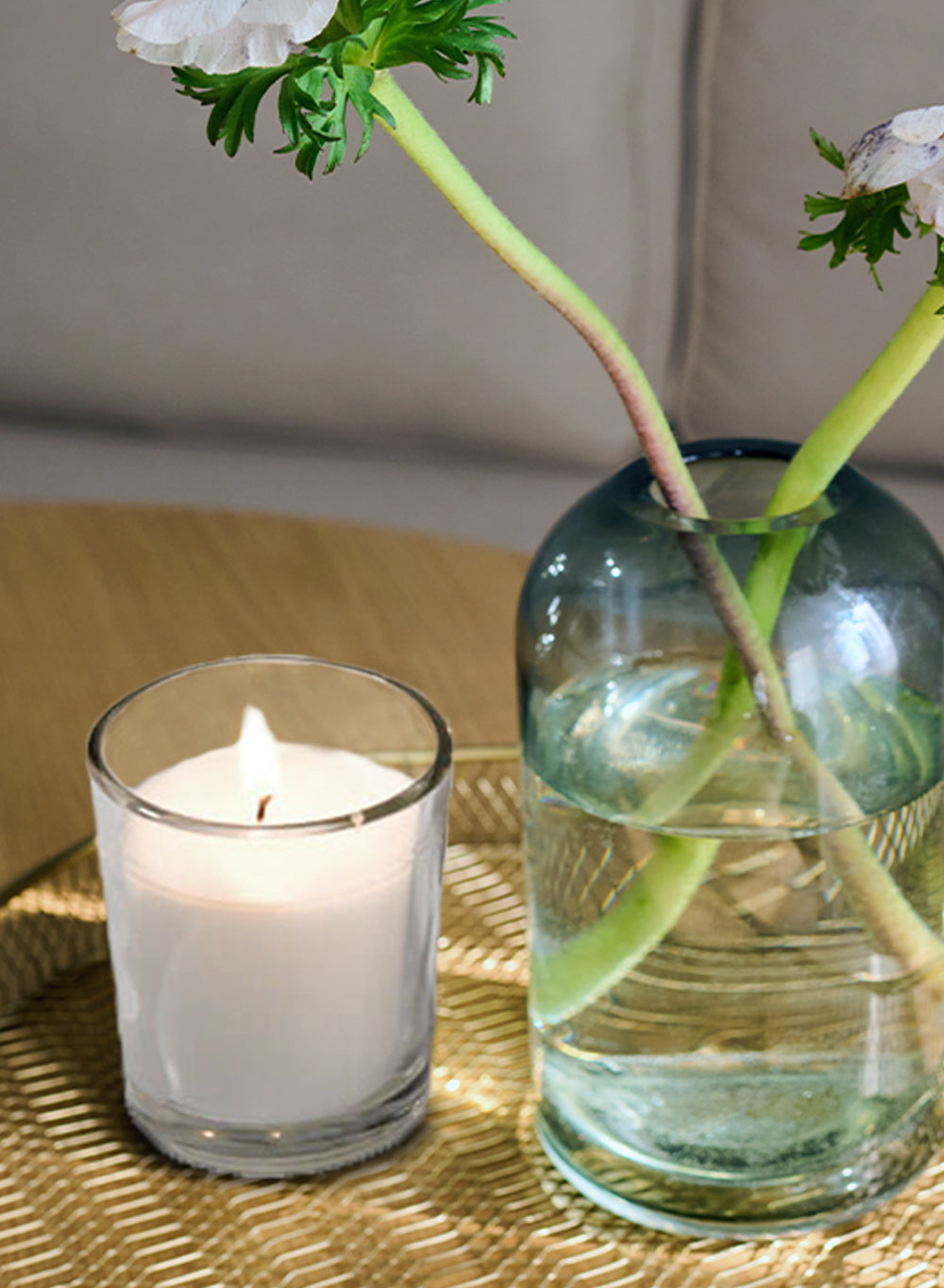 Serene Spaces Living Set of 48 & 100 White Votives, Available in 2 Sizes