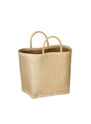 Serene Spaces Living  Natural Raffia Tote Bag, 16" Long, 8.5" Wide & 18" Tall