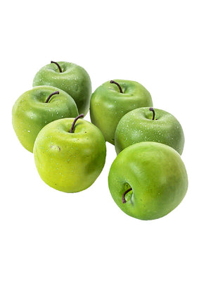 Serene Spaces Living Set of 12 Decorative Green Apples, Measures 3" Dia & 3" H