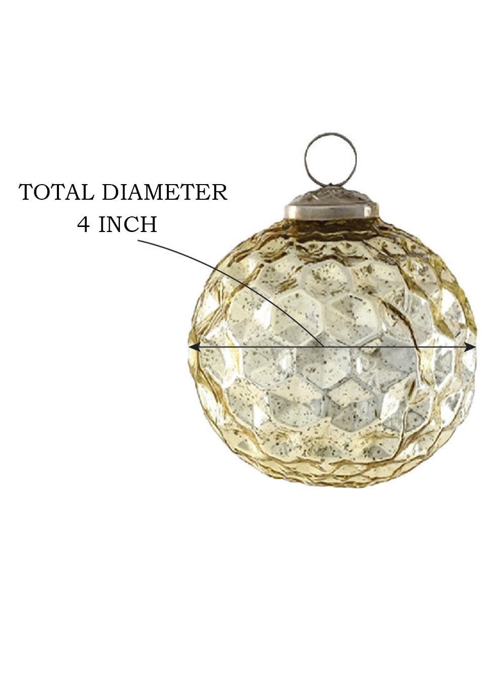 Dimple Glass Ball Ornaments, in 3 Colors