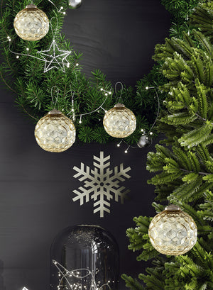 Dimple Glass Ball Ornaments, in 3 Colors