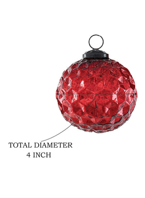 Dimple Glass Ball Ornaments, in 3 Colors