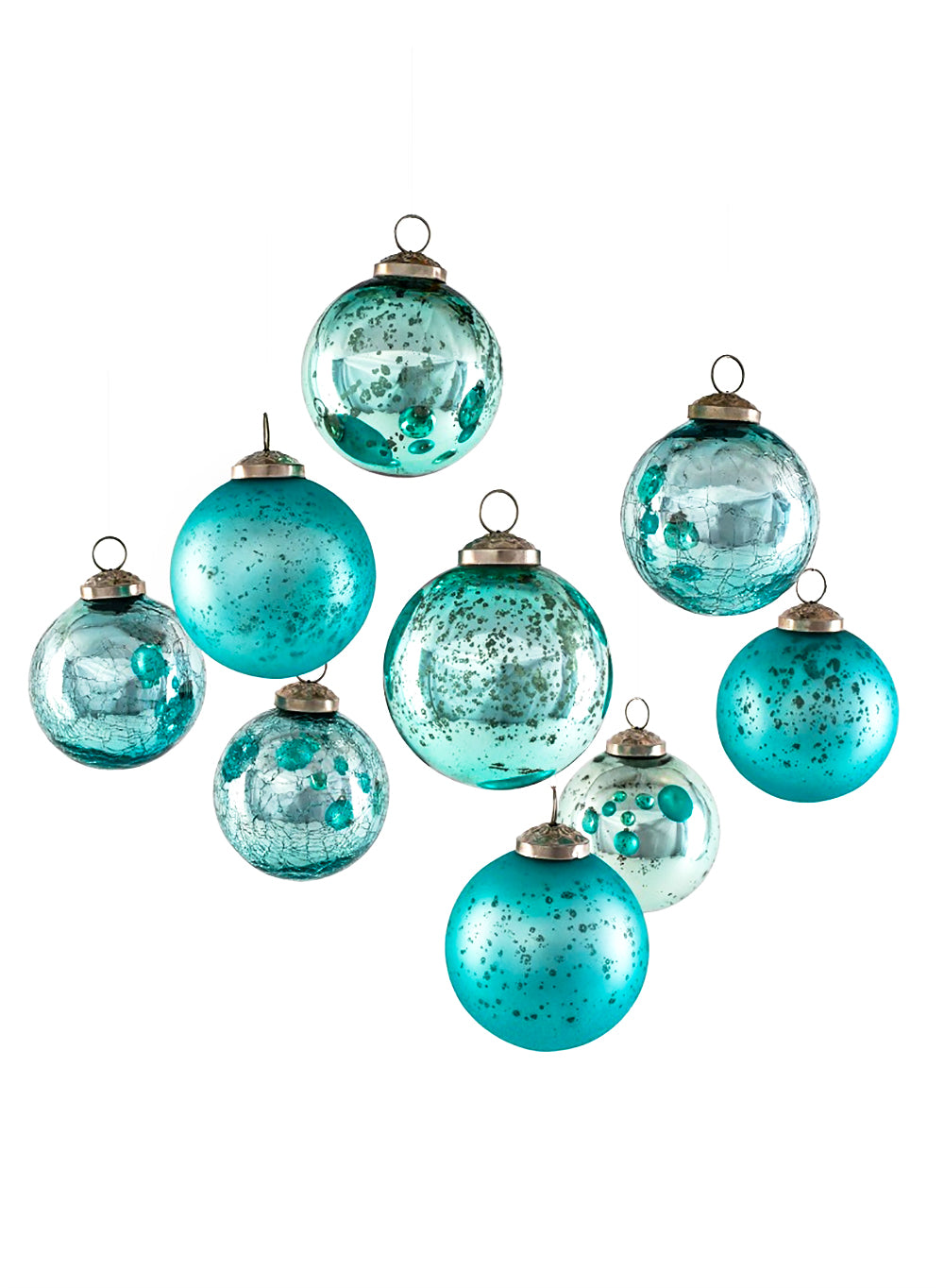 3" Assorted Glass Ball Ornaments, in 2 Colors