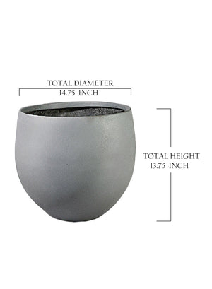 Grey Fiberstone Pot, in 3 Sizes