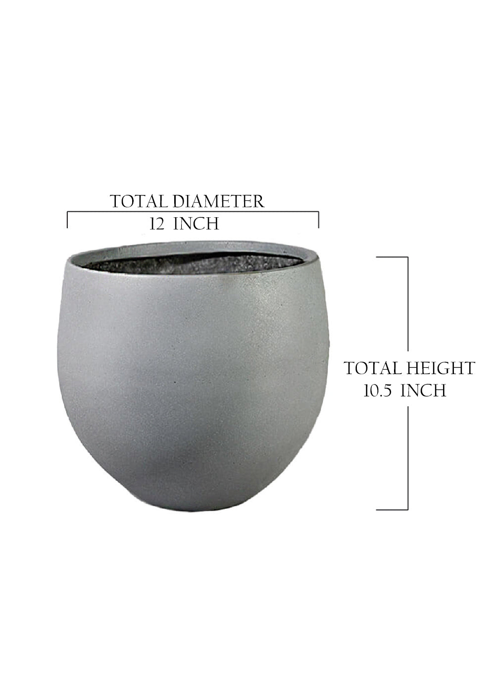 Grey Fiberstone Pot, in 3 Sizes