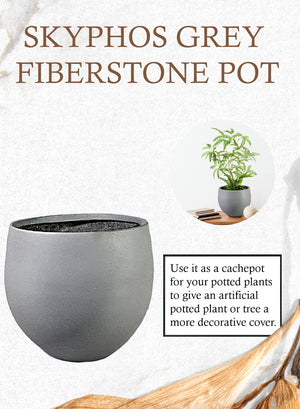 Grey Fiberstone Pot, in 3 Sizes