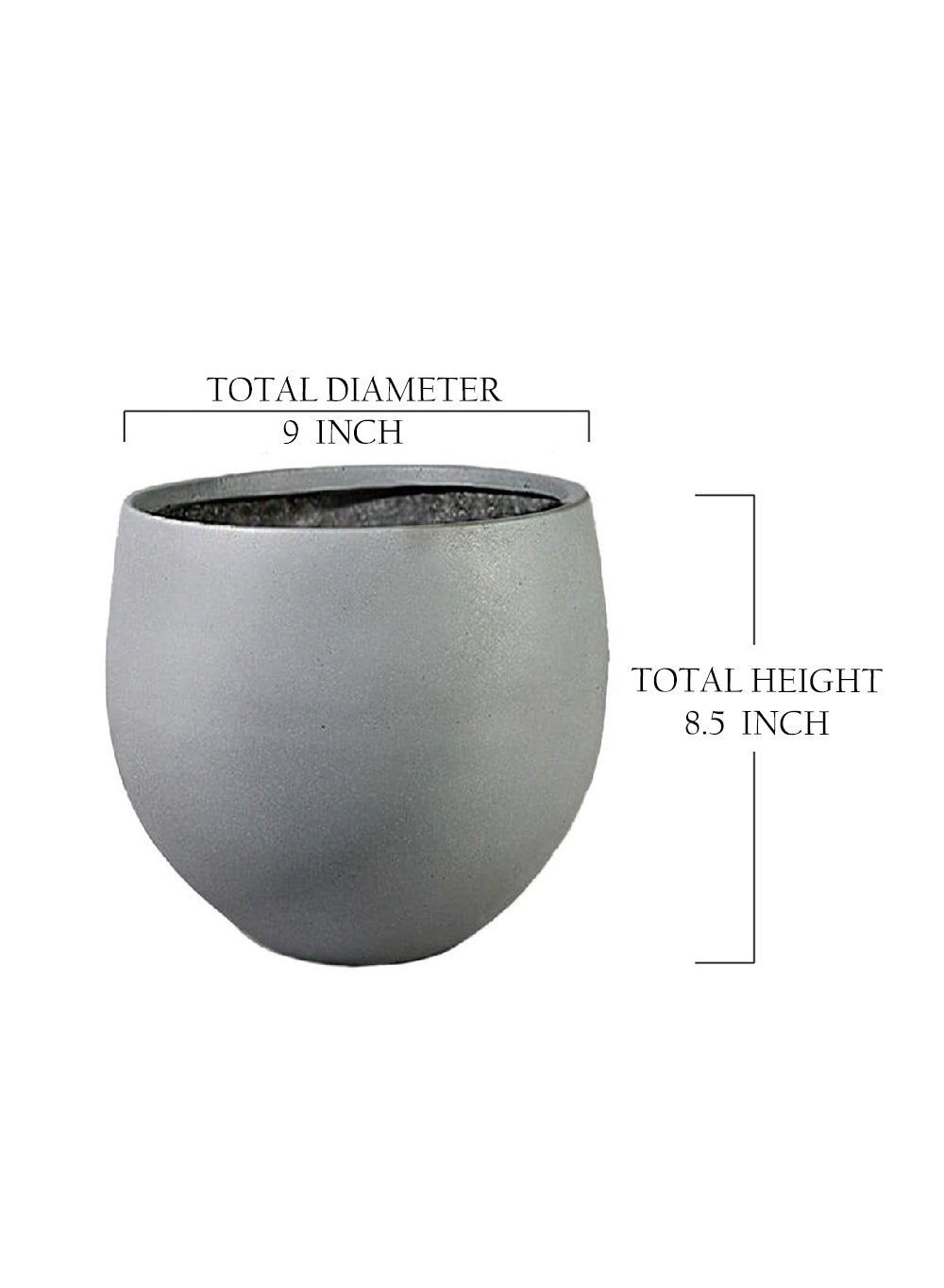 Grey Fiberstone Pot, in 3 Sizes