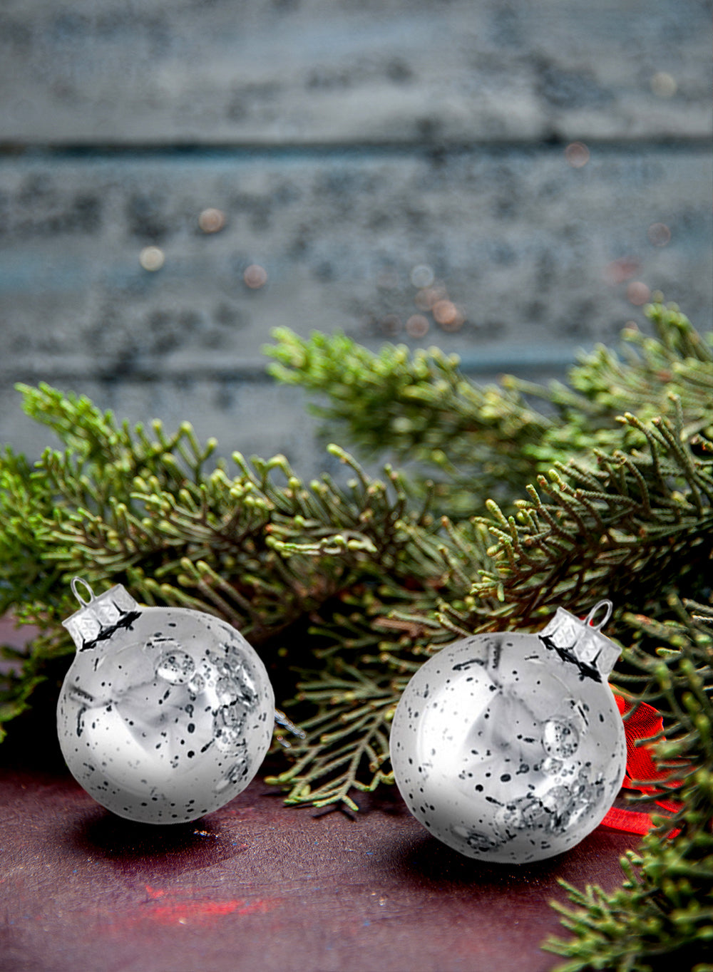 3" Silver Plastic Ornament Ball, Set of 12