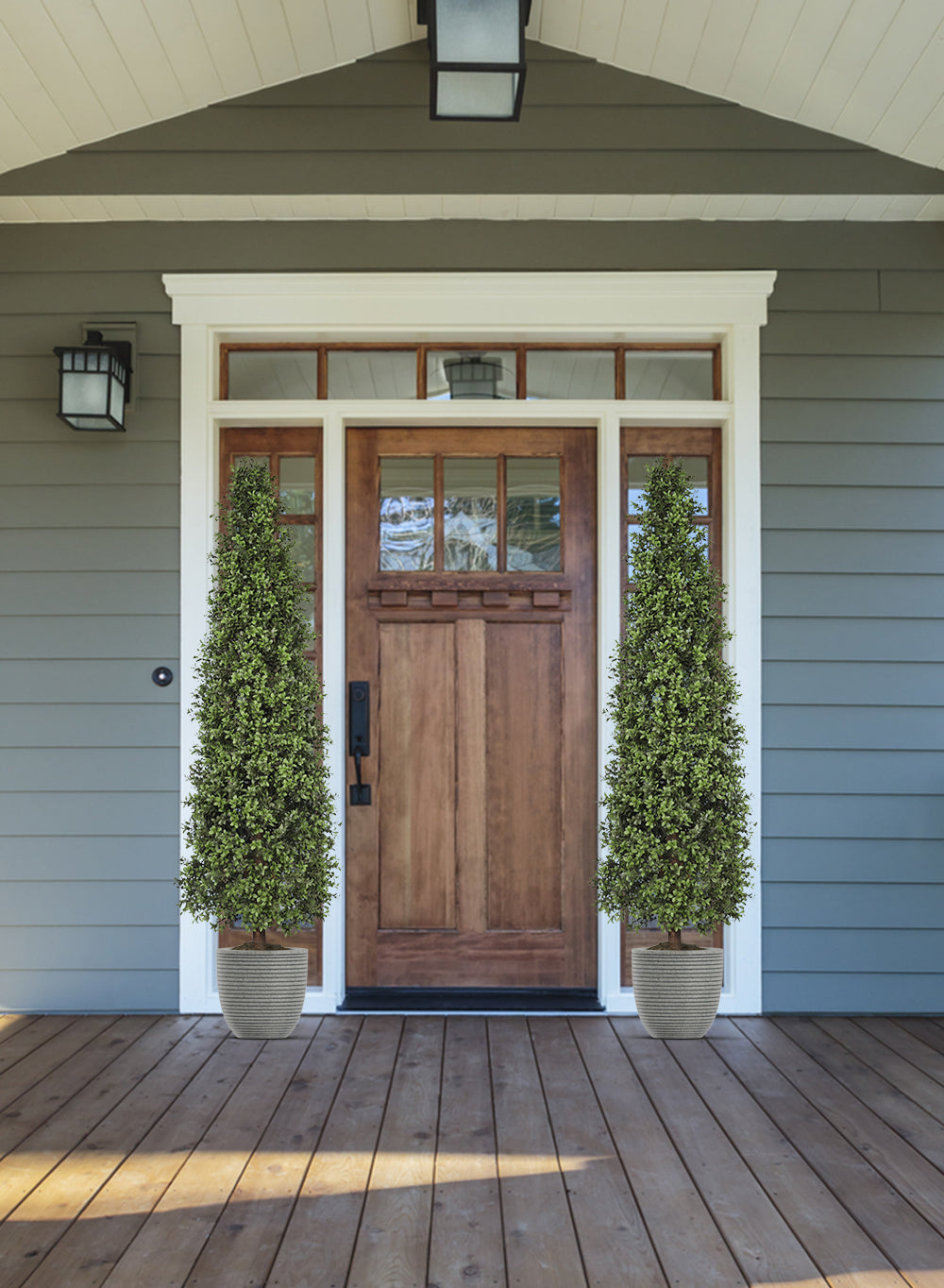 Faux Boxwood Topiary Tree in Pot, in 5 Designs