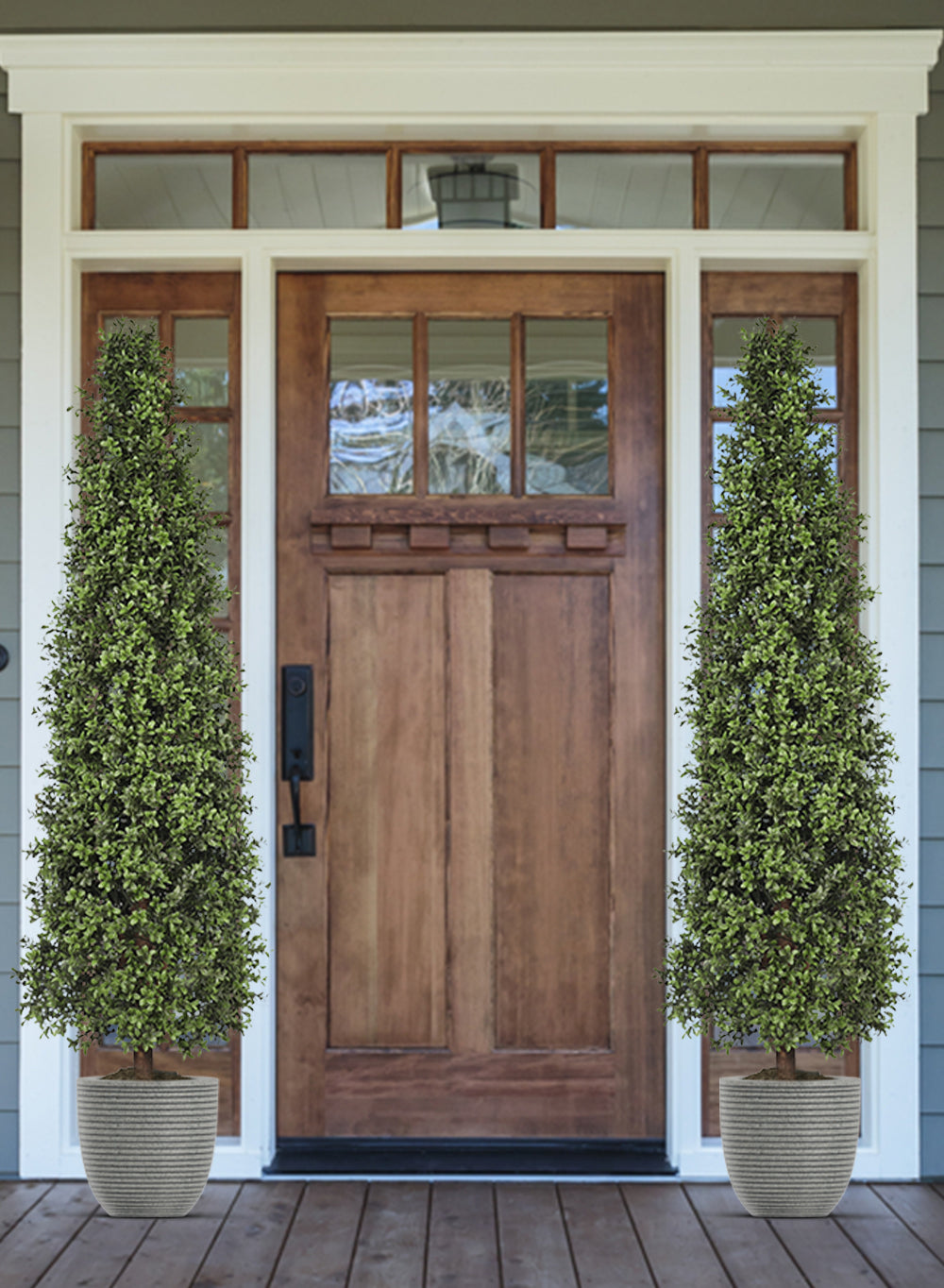 Faux Boxwood Topiary Tree in Pot, in 5 Designs