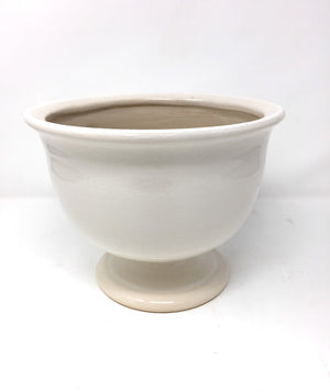 Crackled White Ceramic Urn
