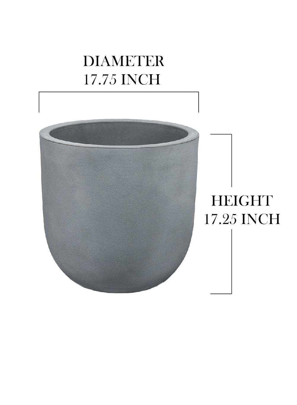 Gray Pebble Poly Resin Planter Pot, in 3 Sizes