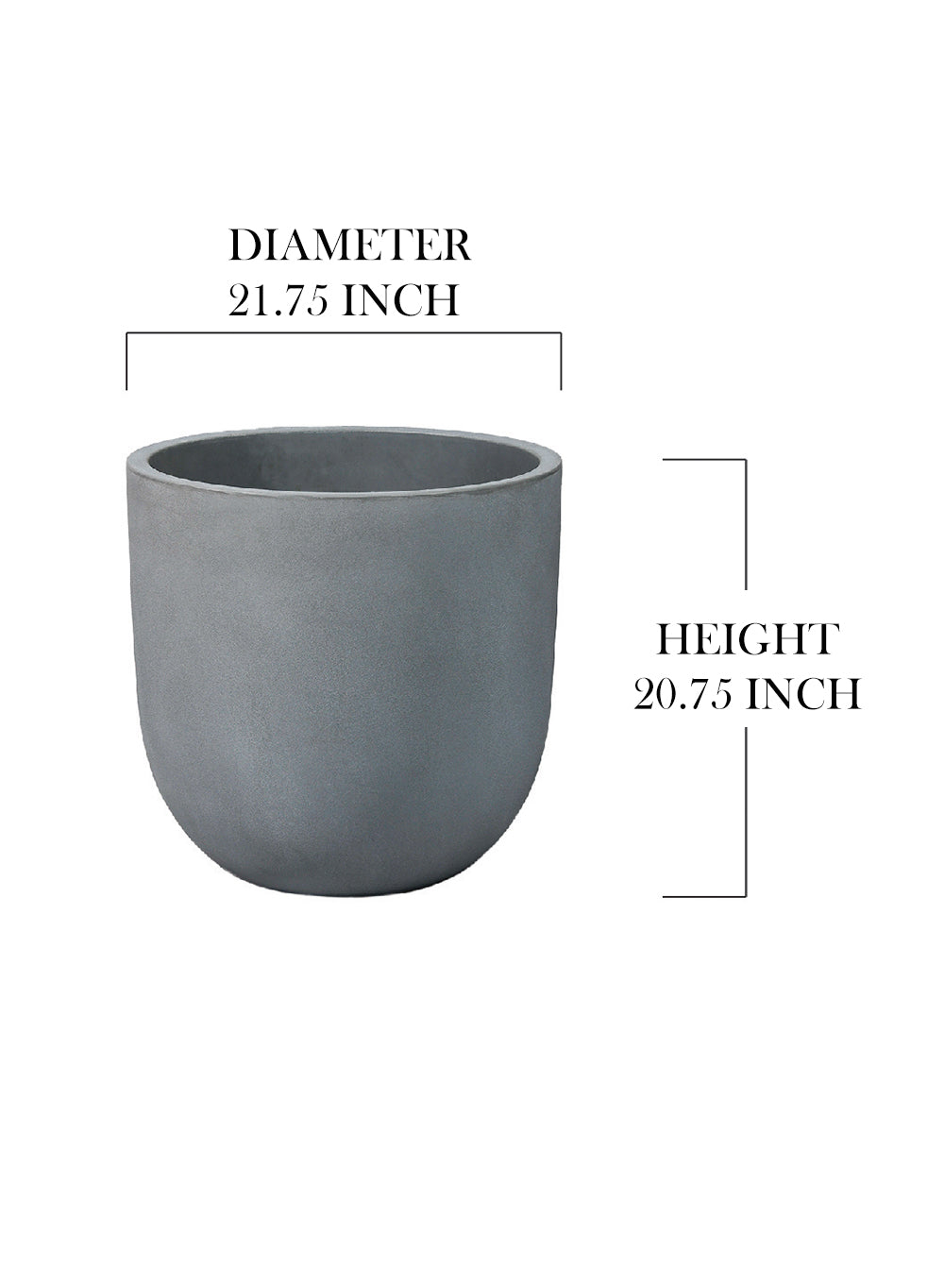 Gray Pebble Poly Resin Planter Pot, in 3 Sizes