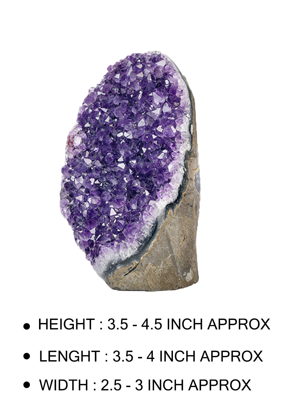 Serene Spaces Living Natural Amethyst Geode Crystal from Uruguay, in 3 Sizes