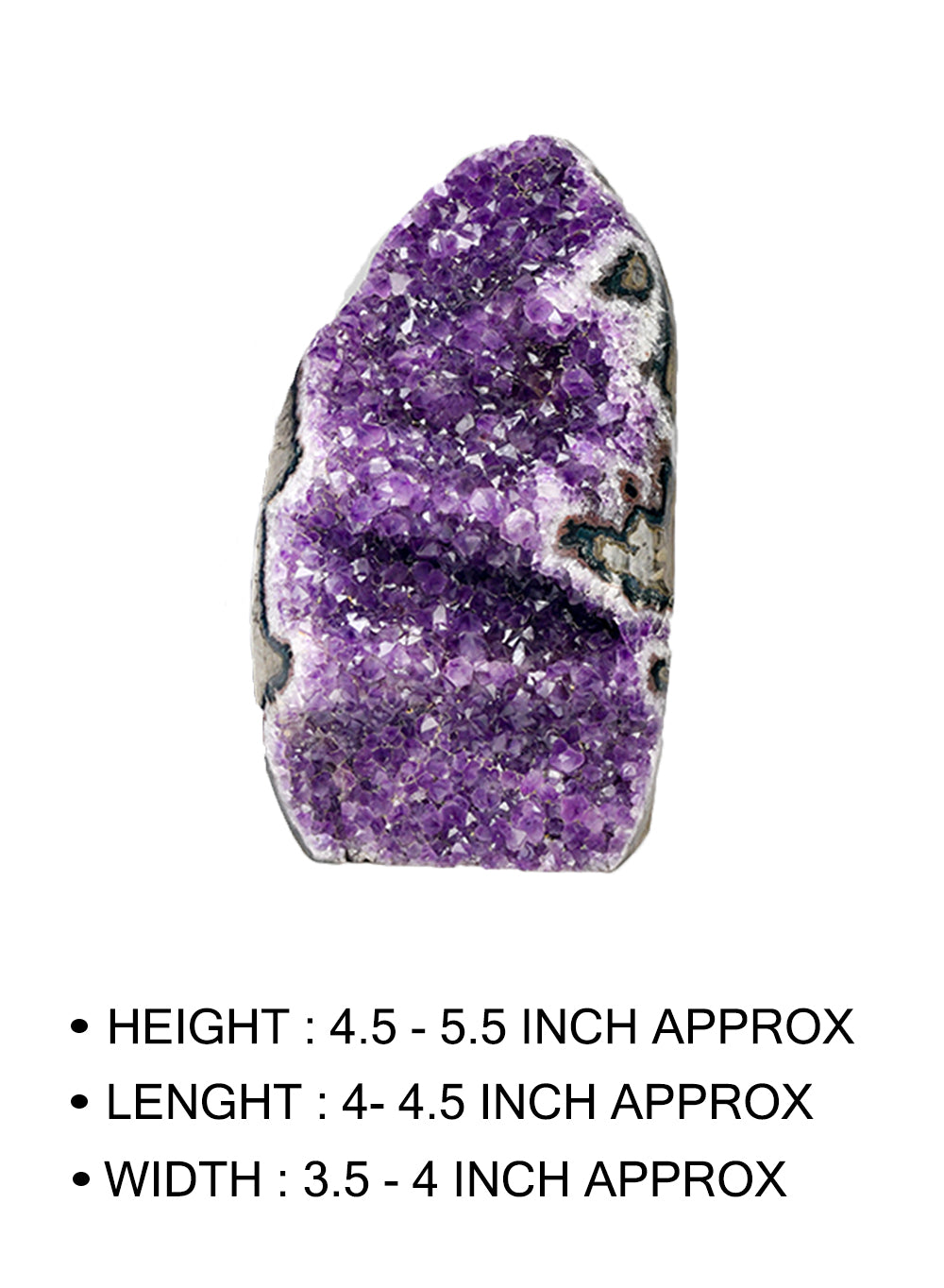 Serene Spaces Living Natural Amethyst Geode Crystal from Uruguay, in 3 Sizes