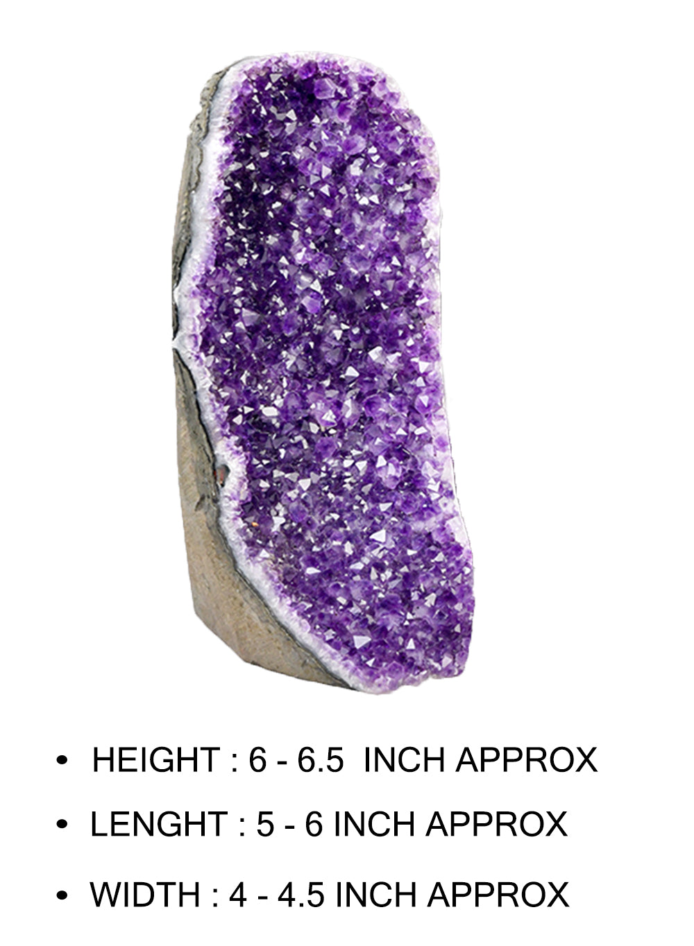 Serene Spaces Living Natural Amethyst Geode Crystal from Uruguay, in 3 Sizes