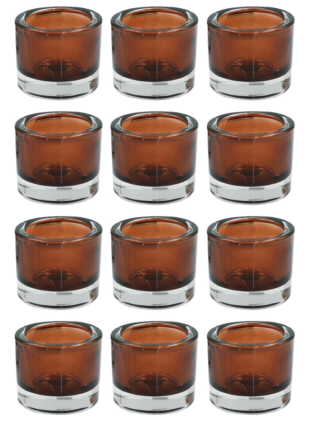 Set of 48 Thick Glass Candle Holder, in 3 Colors