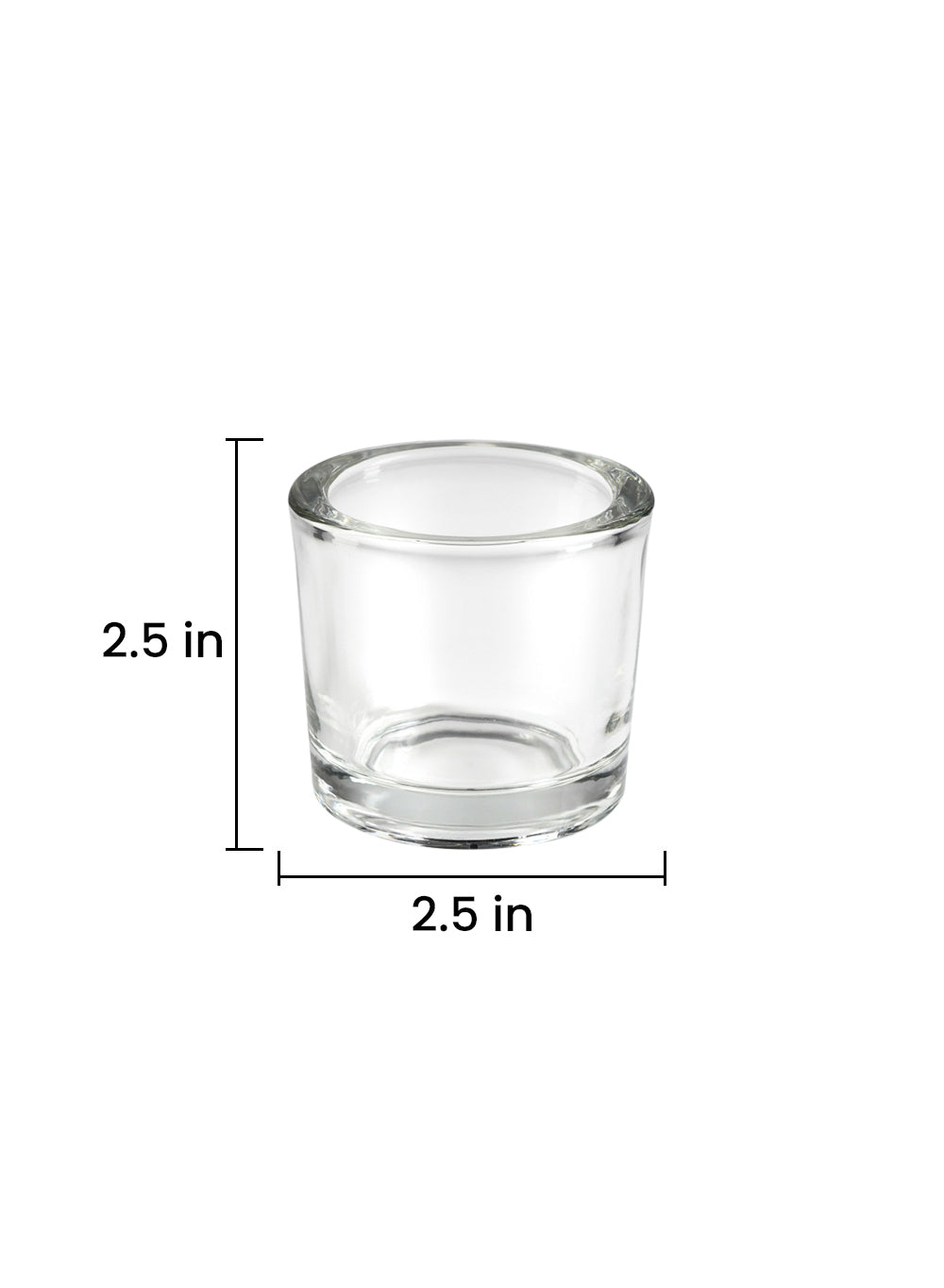 Set of 48 Thick Glass Candle Holder, in 3 Colors