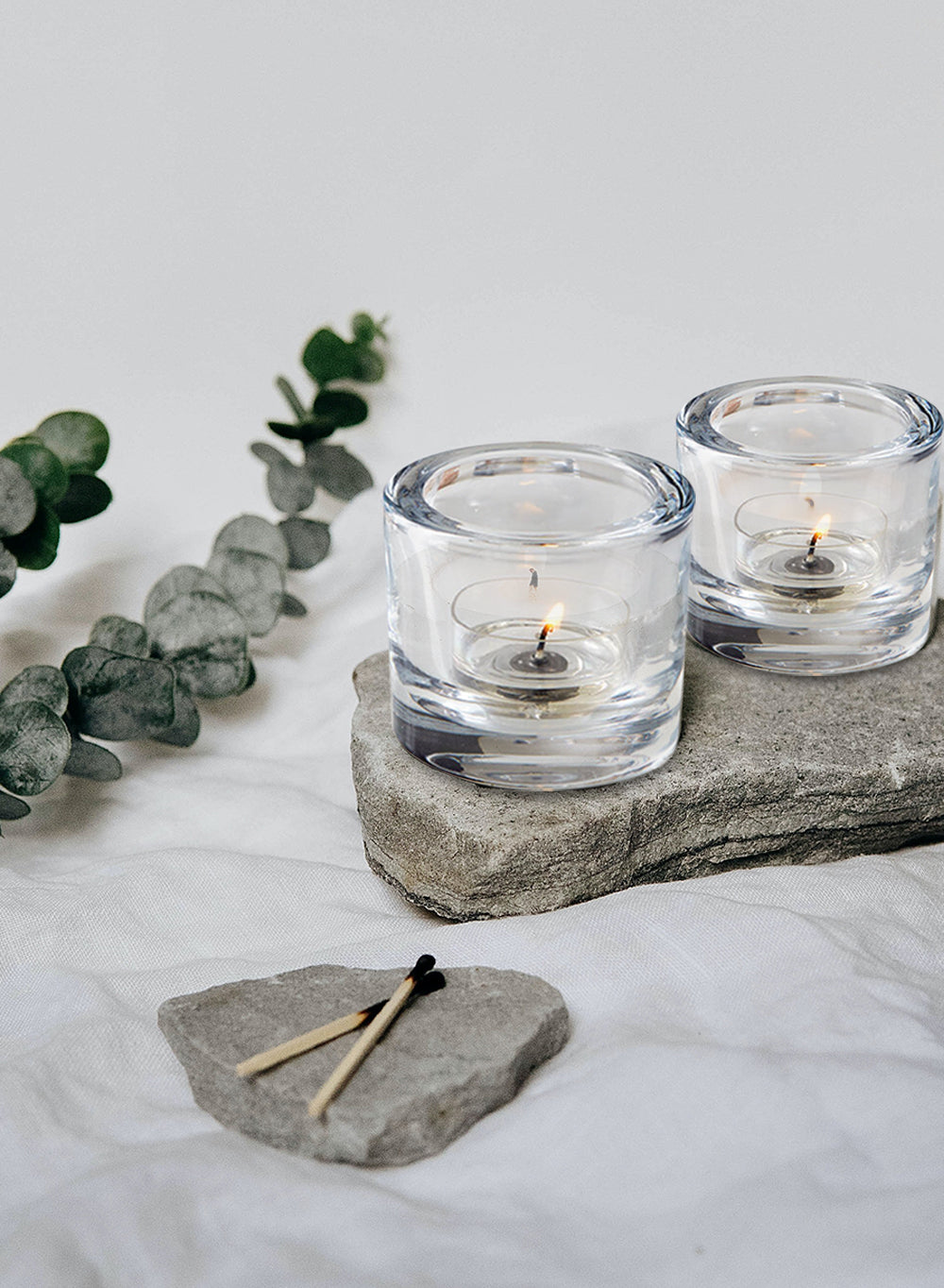 Set of 48 Thick Glass Candle Holder, in 3 Colors