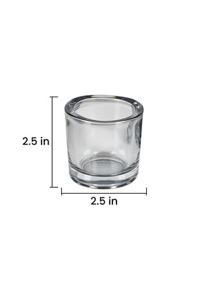 Set of 48 Thick Glass Candle Holder, in 3 Colors