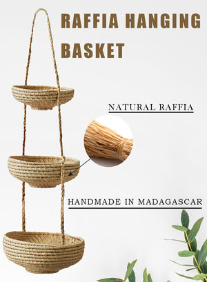 Hanging Raffia Baskets