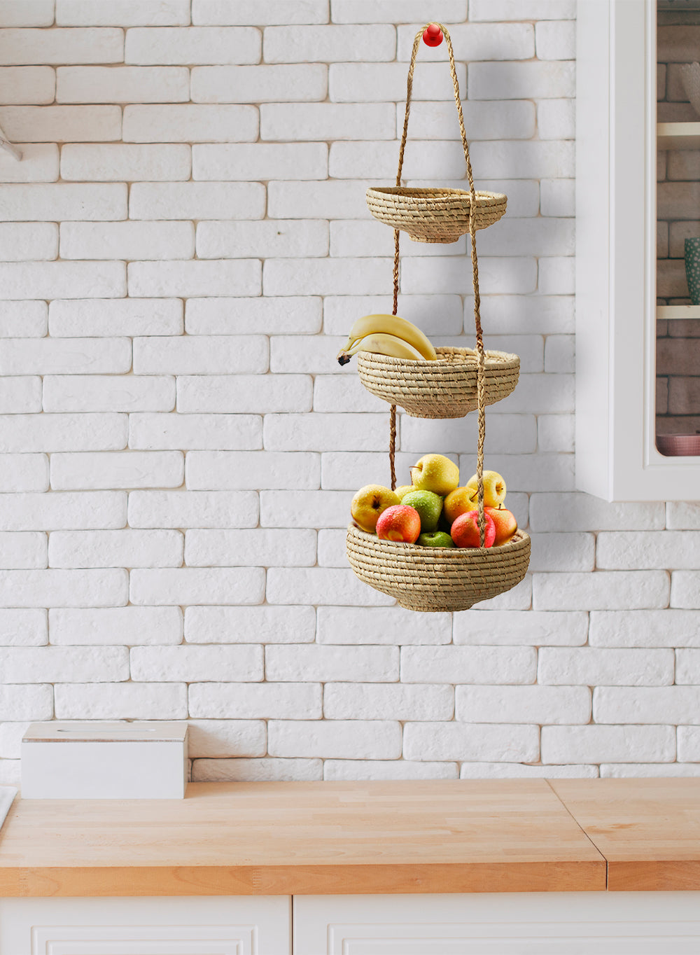 Hanging Raffia Baskets