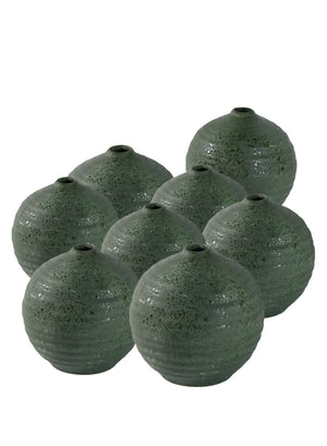 Handcrafted Ceramic Ripple Ball Vase, in 2 Colors, Set of 2 or 24
